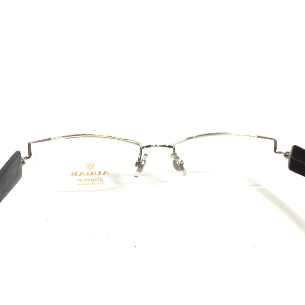 Augar Eyeglasses Frames FP 162 BLANC Red Purple Silver 22KT GP Plated 52-18-130